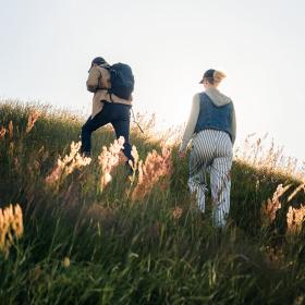 Venner på tur i Nationalpark Mols Bjerge på Djursland